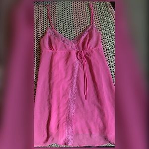 Vintage Victoria’s Secret Babydoll Chemise Nightie Pink